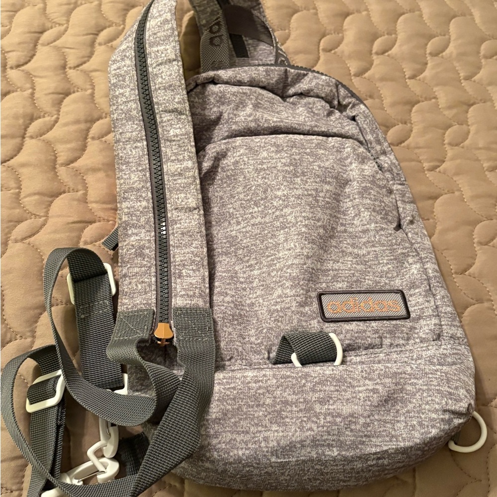 Gray Adidas Women’s Convertible Crossbody Sling Bag - Picture 2 of 3